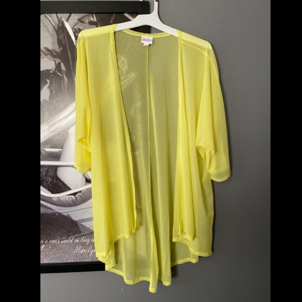 LuLaRoe Yellow Cardigan- Medium